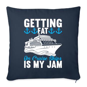 Croisière Vacances Bateau de croisière - Housse de coussin décorative 45 x 45 cm - bleu marine - Devant