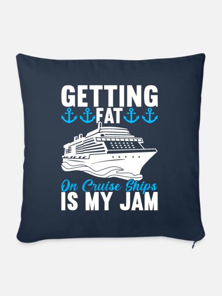 Kreuzfahrt Urlaub Kreuzfahrtschiff - Sofakissenbezug 45 x 45 cm - Navy