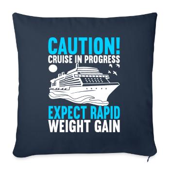 Croisière Vacances Bateau de croisière - Housse de coussin décorative 45 x 45 cm - bleu marine - Devant