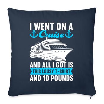 Croisière Vacances Bateau de croisière - Housse de coussin décorative 45 x 45 cm - bleu marine - Devant