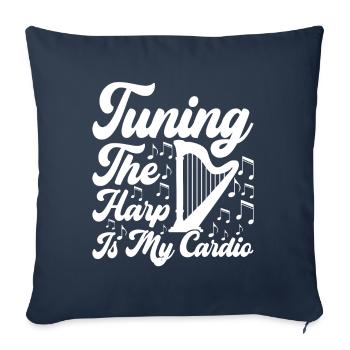 Harfe Design Für Harfenspieler - Sofakissenbezug 45 x 45 cm - Navy - Vorne