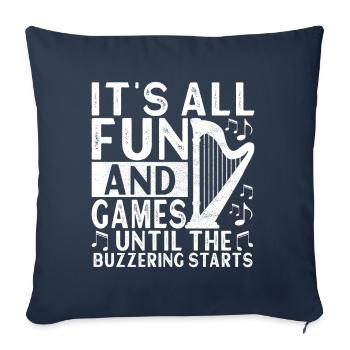 Harfe Design Für Harfenspieler - Sofakissenbezug 45 x 45 cm - Navy - Vorne