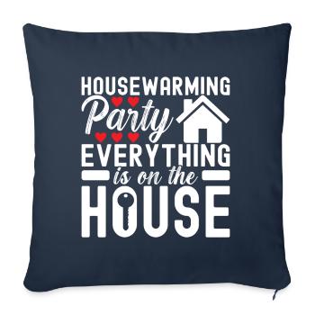 Homeowners Housewarming Party - Sofa pillowcase 17,3'' x 17,3'' (45 x 45 cm) - navy - Front