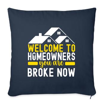 Homeowners Housewarming Party - Sofa pillowcase 17,3'' x 17,3'' (45 x 45 cm) - navy - Front