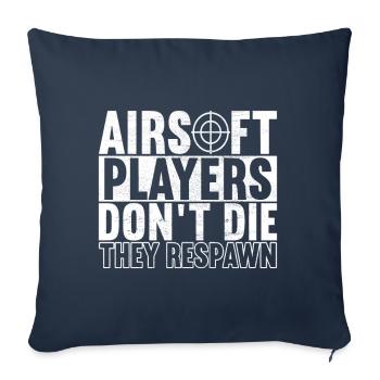 Pistolet Airsoft Airsoft Hobby - Housse de coussin décorative 45 x 45 cm - bleu marine - Devant