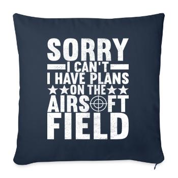 Pistolet Airsoft Airsoft Hobby - Housse de coussin décorative 45 x 45 cm - bleu marine - Devant