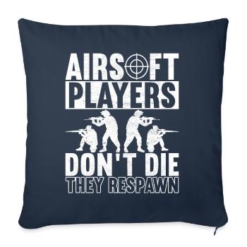 Pistolet Airsoft Airsoft Hobby - Housse de coussin décorative 45 x 45 cm - bleu marine - Devant