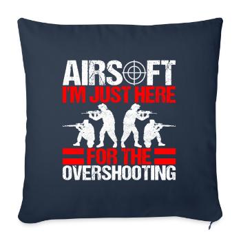 Pistolet Airsoft Airsoft Hobby - Housse de coussin décorative 45 x 45 cm - bleu marine - Devant