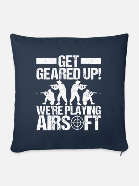 Airsoft Waffe Airsoft Hobby - Sofakissenbezug 45 x 45 cm - Navy