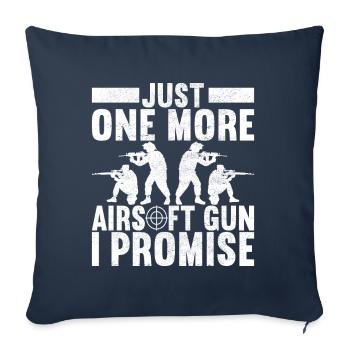 Pistolet Airsoft Airsoft Hobby - Housse de coussin décorative 45 x 45 cm - bleu marine - Devant