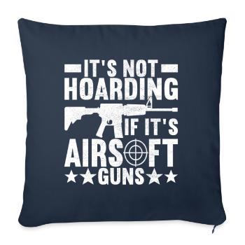 Pistolet Airsoft Airsoft Hobby - Housse de coussin décorative 45 x 45 cm - bleu marine - Devant