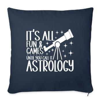 Astronomie astronome - Housse de coussin décorative 45 x 45 cm - bleu marine - Devant
