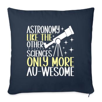 Astronomie astronome - Housse de coussin décorative 45 x 45 cm - bleu marine - Devant