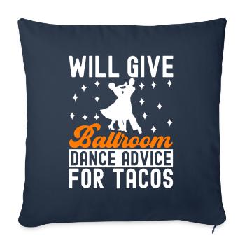 Danse de salon Danseurs de salon Danseurs de salon Danseurs de salon - Housse de coussin décorative 45 x 45 cm - bleu marine - Devant