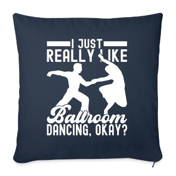 Danse de salon Danseurs de salon Danseurs de salon Danseurs de salon - Housse de coussin décorative 45 x 45 cm - bleu marine - Devant