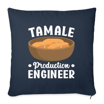 Tamale Cuisine mexicaine Tamale Lover - Housse de coussin décorative 45 x 45 cm - bleu marine - Devant