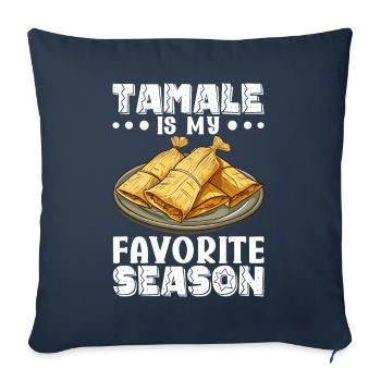 Tamale Cuisine mexicaine Tamale Lover - Housse de coussin décorative 45 x 45 cm - bleu marine - Devant