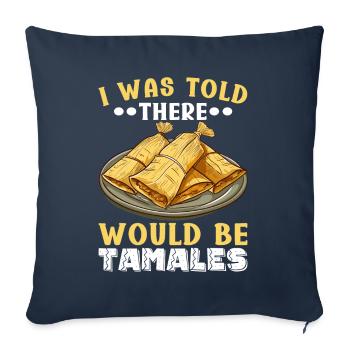 Tamale Cuisine mexicaine Tamale Lover - Housse de coussin décorative 45 x 45 cm - bleu marine - Devant