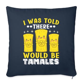 Tamale Cuisine mexicaine Tamale Lover - Housse de coussin décorative 45 x 45 cm - bleu marine - Devant