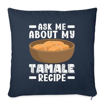 Tamale Cuisine mexicaine Tamale Lover - Housse de coussin décorative 45 x 45 cm - bleu marine - Devant