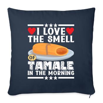 Tamale Cuisine mexicaine Tamale Lover - Housse de coussin décorative 45 x 45 cm - bleu marine - Devant
