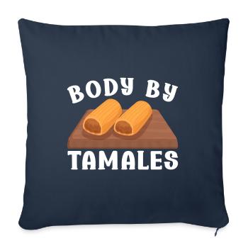 Tamale Cuisine mexicaine Tamale Lover - Housse de coussin décorative 45 x 45 cm - bleu marine - Devant