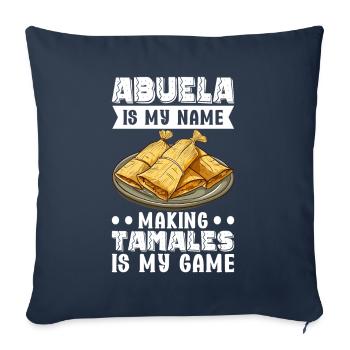 Tamale Cuisine mexicaine Tamale Lover - Housse de coussin décorative 45 x 45 cm - bleu marine - Devant