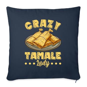 Tamale Cuisine mexicaine Tamale Lover - Housse de coussin décorative 45 x 45 cm - bleu marine - Devant