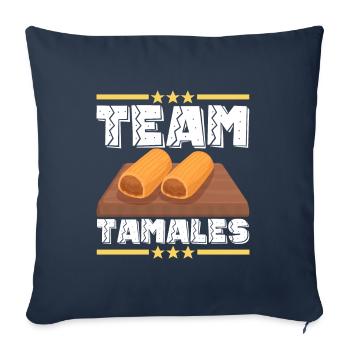Tamale Cuisine mexicaine Tamale Lover - Housse de coussin décorative 45 x 45 cm - bleu marine - Devant