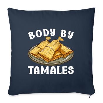 Tamale Cuisine mexicaine Tamale Lover - Housse de coussin décorative 45 x 45 cm - bleu marine - Devant