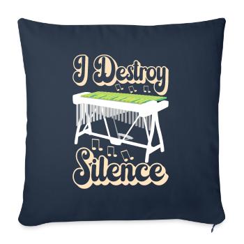 Vibraphon, vibraphonist - Sofa pillowcase 17,3'' x 17,3'' (45 x 45 cm) - navy - Front