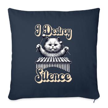 Vibraphon, vibraphonist - Sofa pillowcase 17,3'' x 17,3'' (45 x 45 cm) - navy - Front