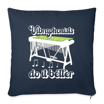 Vibraphon, vibraphonist - Sofa pillowcase 17,3'' x 17,3'' (45 x 45 cm) - navy - Front
