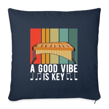 Vibraphon, vibraphonist - Sofa pillowcase 17,3'' x 17,3'' (45 x 45 cm) - navy - Front