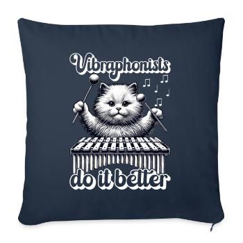Vibraphon, vibraphonist - Sofa pillowcase 17,3'' x 17,3'' (45 x 45 cm) - navy - Front