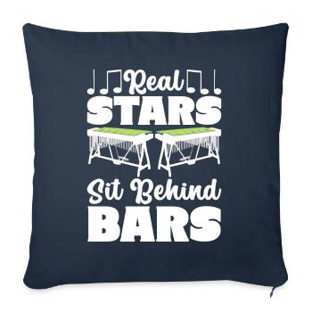 Vibraphon, vibraphonist - Sofa pillowcase 17,3'' x 17,3'' (45 x 45 cm) - navy - Front