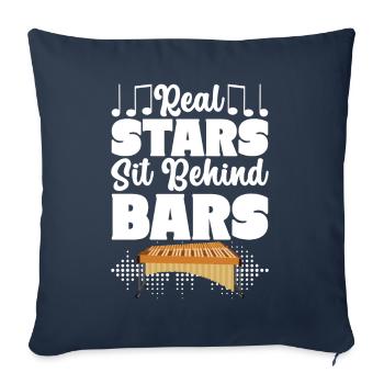 Vibraphon, vibraphonist - Sofa pillowcase 17,3'' x 17,3'' (45 x 45 cm) - navy - Front