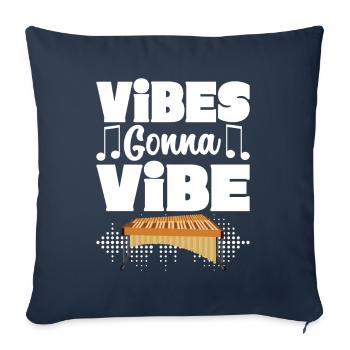 Vibraphon, vibraphonist - Sofa pillowcase 17,3'' x 17,3'' (45 x 45 cm) - navy - Front