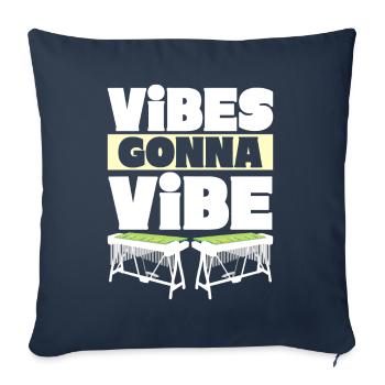 Vibraphon, vibraphonist - Sofa pillowcase 17,3'' x 17,3'' (45 x 45 cm) - navy - Front
