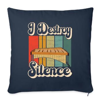 Vibraphon, vibraphonist - Sofa pillowcase 17,3'' x 17,3'' (45 x 45 cm) - navy - Front