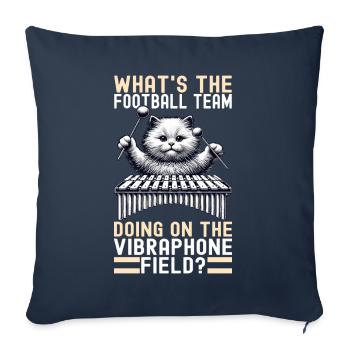 Vibraphon, vibraphonist - Sofa pillowcase 17,3'' x 17,3'' (45 x 45 cm) - navy - Front