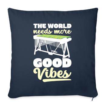 Vibraphon, vibraphonist - Sofa pillowcase 17,3'' x 17,3'' (45 x 45 cm) - navy - Front