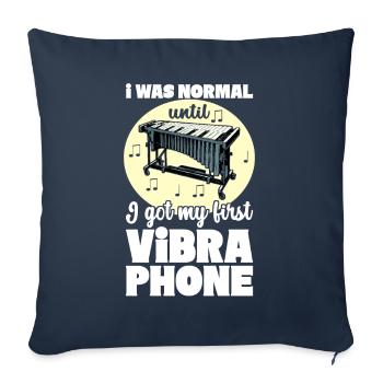 Vibraphon, vibraphonist - Sofa pillowcase 17,3'' x 17,3'' (45 x 45 cm) - navy - Front