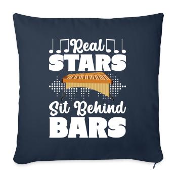 Vibraphon, vibraphonist - Sofa pillowcase 17,3'' x 17,3'' (45 x 45 cm) - navy - Front