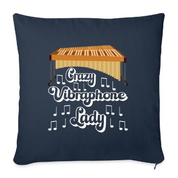 Vibraphon, vibraphonist - Sofa pillowcase 17,3'' x 17,3'' (45 x 45 cm) - navy - Front
