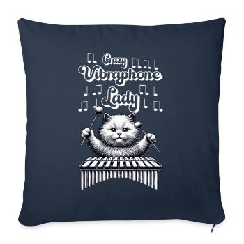 Vibraphon, vibraphonist - Sofa pillowcase 17,3'' x 17,3'' (45 x 45 cm) - navy - Front