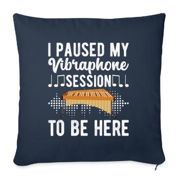 Vibraphon, vibraphonist - Sofa pillowcase 17,3'' x 17,3'' (45 x 45 cm) - navy - Front