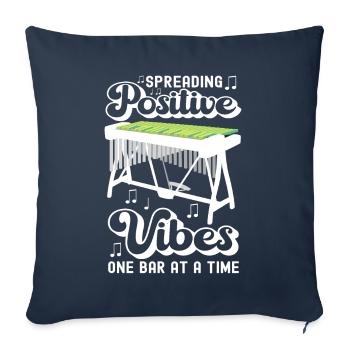 Vibraphon, vibraphonist - Sofa pillowcase 17,3'' x 17,3'' (45 x 45 cm) - navy - Front