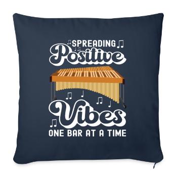 Vibraphon, vibraphonist - Sofa pillowcase 17,3'' x 17,3'' (45 x 45 cm) - navy - Front