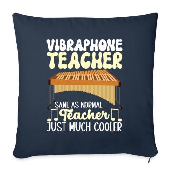 Vibraphon, vibraphonist - Sofa pillowcase 17,3'' x 17,3'' (45 x 45 cm) - navy - Front